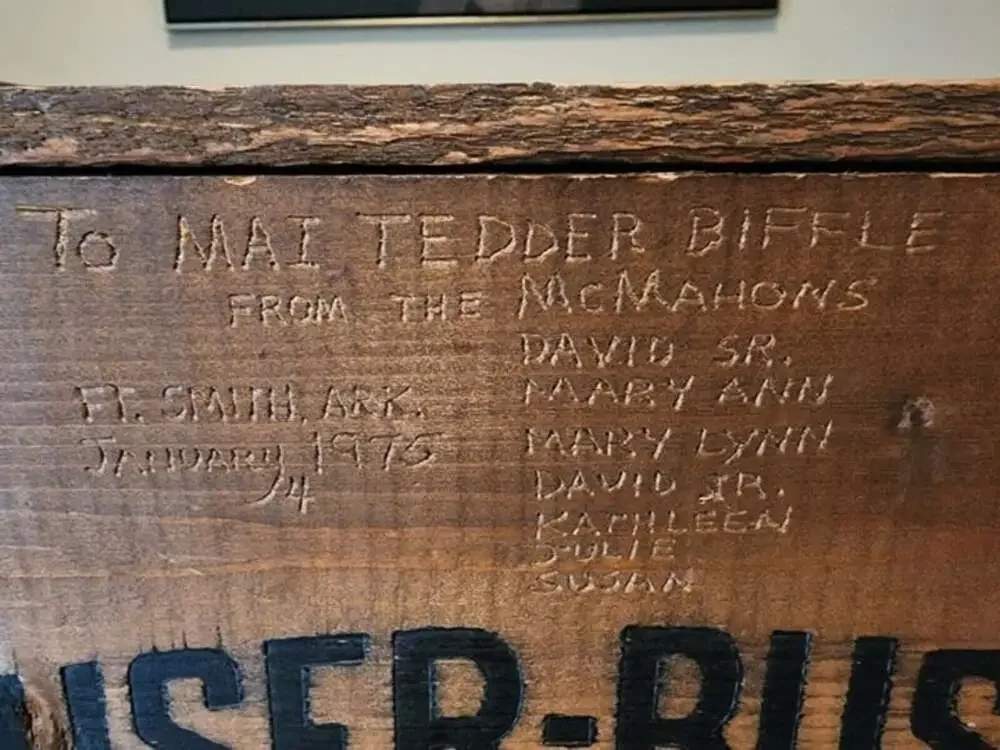 Vintage 1976 Budweiser Anheuser Busch Centennial Wooden Beer Crate Box 1876-1976